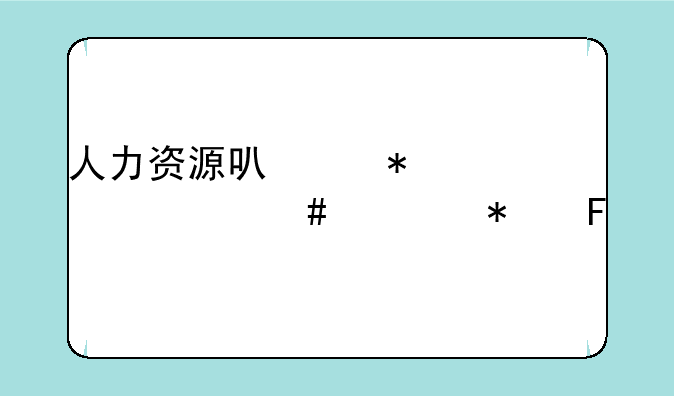 人力资源可以报考什么公务员