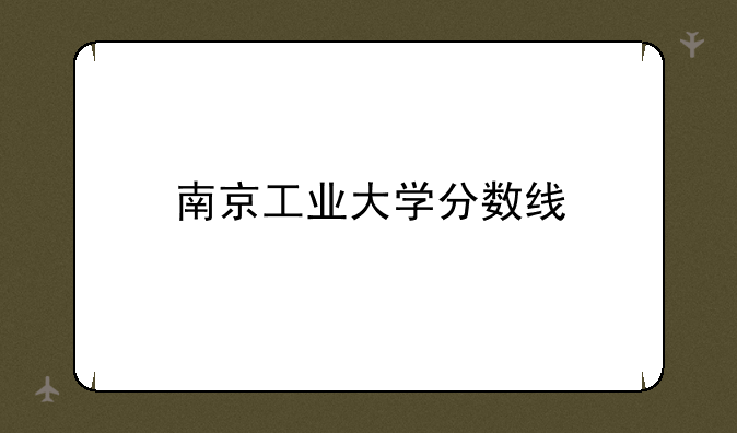 南京工业大学分数线