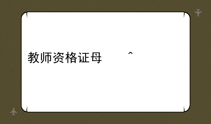 教师资格证每日一练