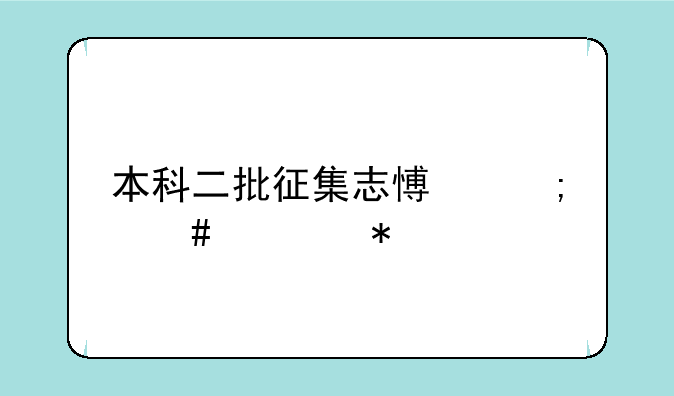 本科二批征集志愿怎么填报